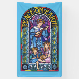 Lona Vidrio manchado de 5' x 3' para Navidades