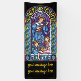 Lona Vidrio manchado de 6' x 2,5' para Navidades