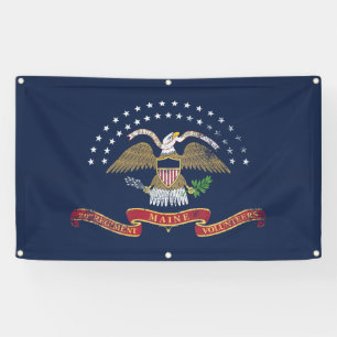 Lona vigésimo Bandera de la bandera de Maine - vintage