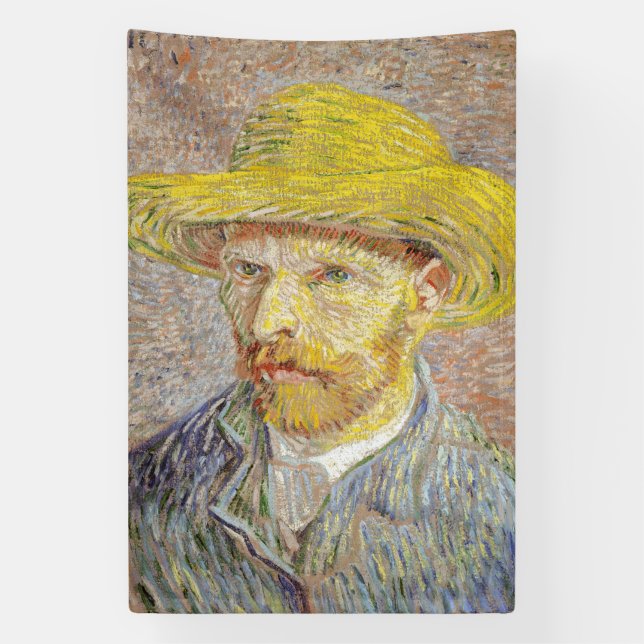 Lona Vincent van Gogh - Autorretrato con Gorra de paja (Vertical)