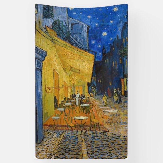 Lona Vincent van Gogh - Cafe Terrace de noche (Vertical)