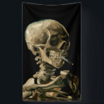 Lona Vincent van Gogh - Calavera con cigarrillo en llam<br><div class="desc">Cabeza de un Skeleton con un cigarrillo en llamas / Calavera con cigarrillo en llamas / Crane de squelette fumant une cigarrillo - Vincent van Gogh,  1885</div>