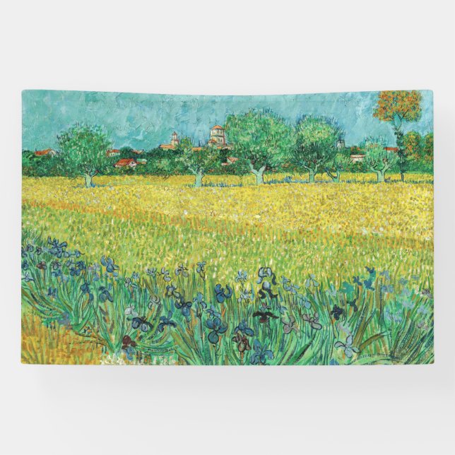 Lona Vincent van Gogh - Campo con irlandeses cerca de A (Horizontal)