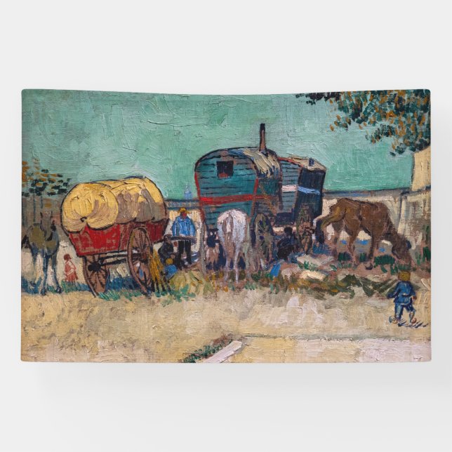 Lona Vincent Van Gogh - Caravanas, campo gitano cerca d (Horizontal)