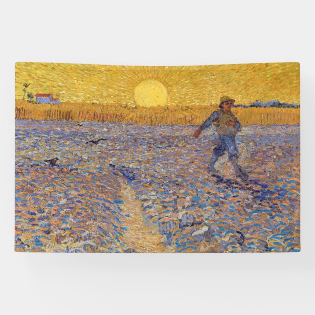 Lona Vincent van Gogh - El sembrador con el sol ponient (Horizontal)