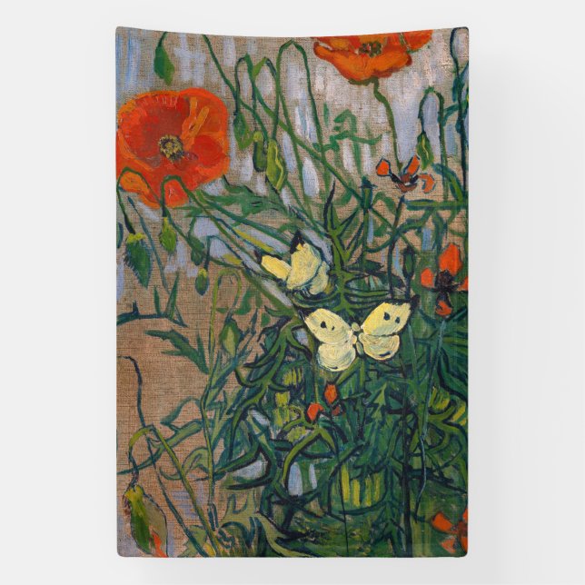 Lona Vincent van Gogh - Mariposas y Papas (Vertical)