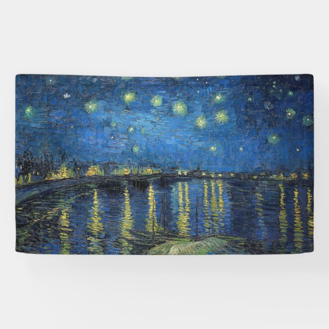 Lona Vincent van Gogh - Noche estrellada sobre el Ródan (Horizontal)