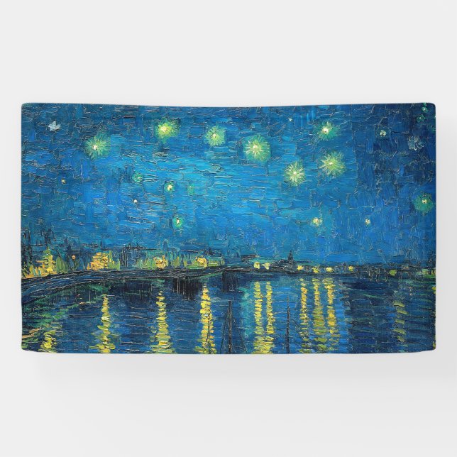 Lona Vincent Van Gogh Noche estrellada sobre el Ródano (Horizontal)