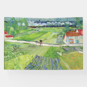 Lona Vincent van Gogh - Paisaje con Carruaje y Tren