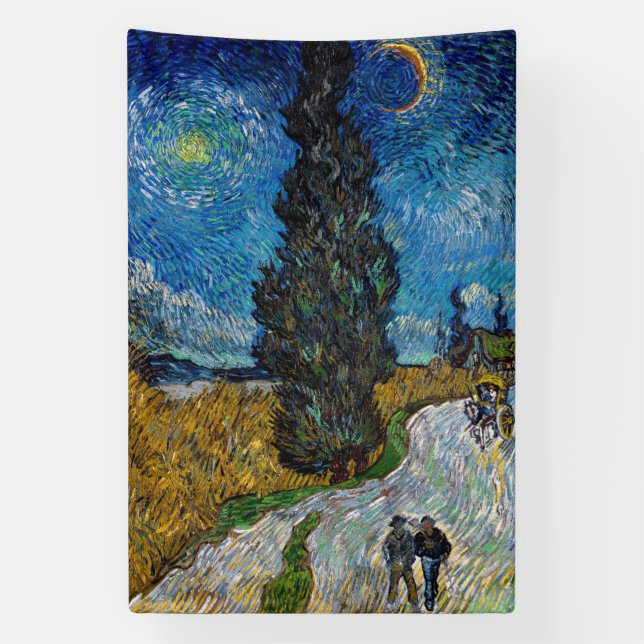 Lona Vincent van Gogh - Road with Cypress and Star (Vertical)