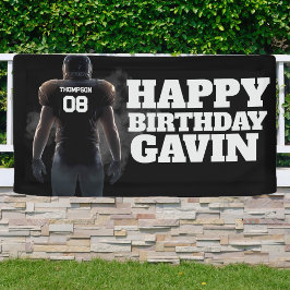 Lona Vinilo personalizado de cumpleaños de fútbol para