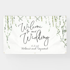 Lona Vinos De Verdor Bienvenidos A Nuestro Boda 3x5'