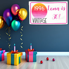 Lona Vintage 1996 Neon Retro Stripe Sun 30th Birthday