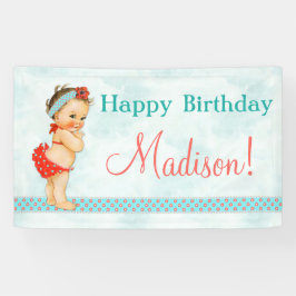 Lona Vintage Baby Girl Red Bathing Suit