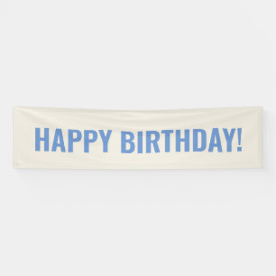 Lona Vintage Blue Happy Birday