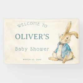 Lona Vintage Blue Peter The Rabbit Boy Baby Shower