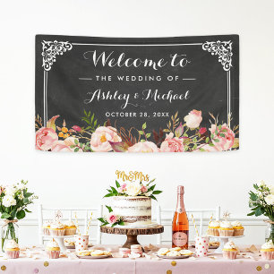 Lona Vintage Chalkboard Rustic Floral