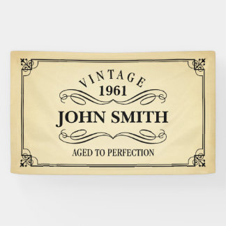 Lona Vintage envejecido al cumpleaños de la perfección