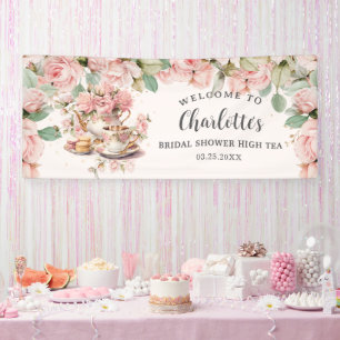 Lona Vintage Floral Rosa Alta Tea Bridal Baby Shower