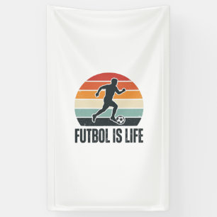 Lona Vintage Futbol Es Vida Diseño De Camiseta De Futbo