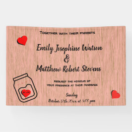 Lona Vintage mason jar wood grain theme wedding 