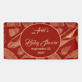 Lona Vintage Nautical Whale Red Baby Shower