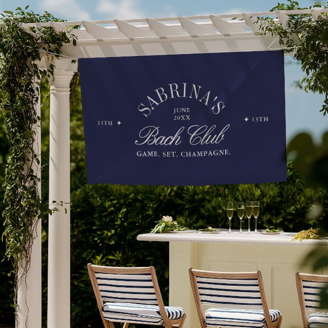 Lona Vintage Naval Country Club Bachelorette Party (Vintage Navy Country Club Bachelorette Party Banner)