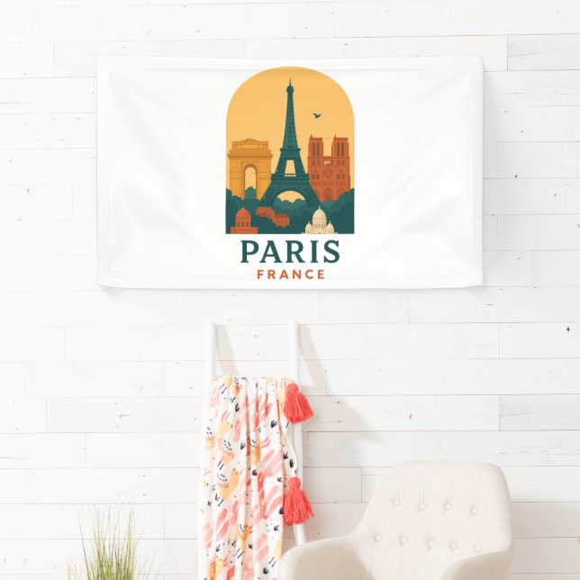Lona Vintage Paris – Notre Dame Cathedral Retro Travel  (In situ)