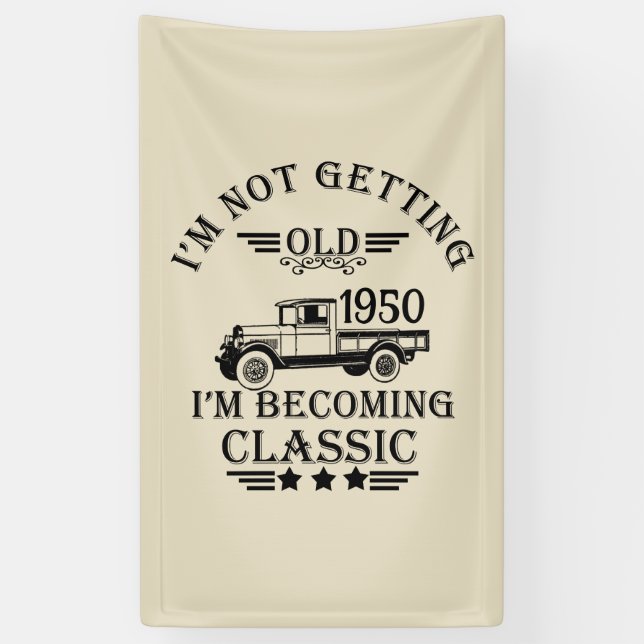 Lona Vintage personalizado de 75 años (Vertical)