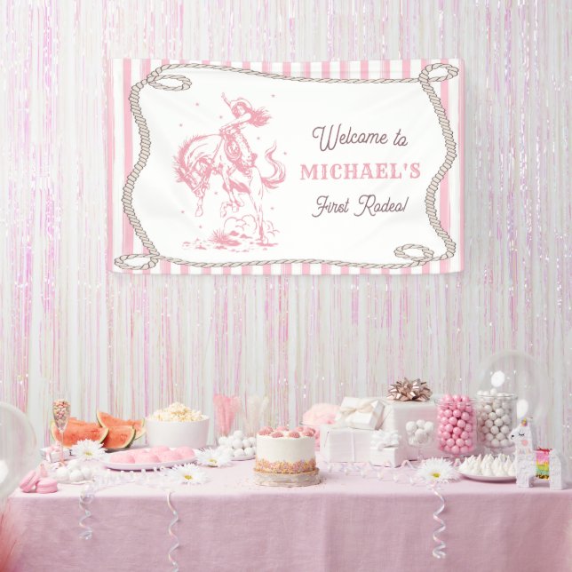 Lona Vintage Pink Cowgirl 1st Birthday Party (Fiesta)