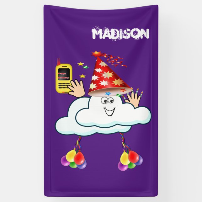 Lona Vinyl Happy Birthday Calendar IPhone Text Cloud (Vertical)