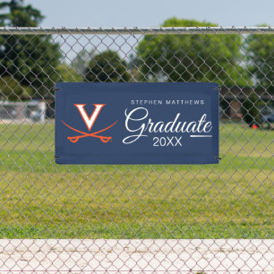 Lona Virginia Cavaliers Estandarte de graduación