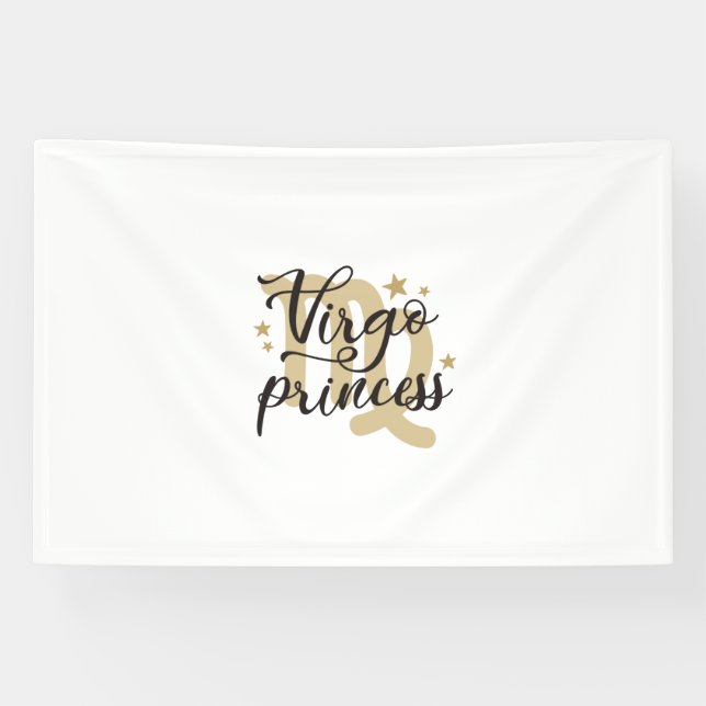 Lona Virgo Princesa Astrología Rótulo Zodiac Agosto (Horizontal)