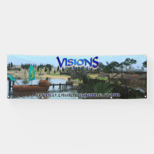 Visiones 2,5' horizontal x 8' bandera con los