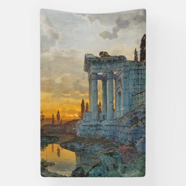 Lona Vista del sur de Italia con antiguas ruinas romana (Vertical)