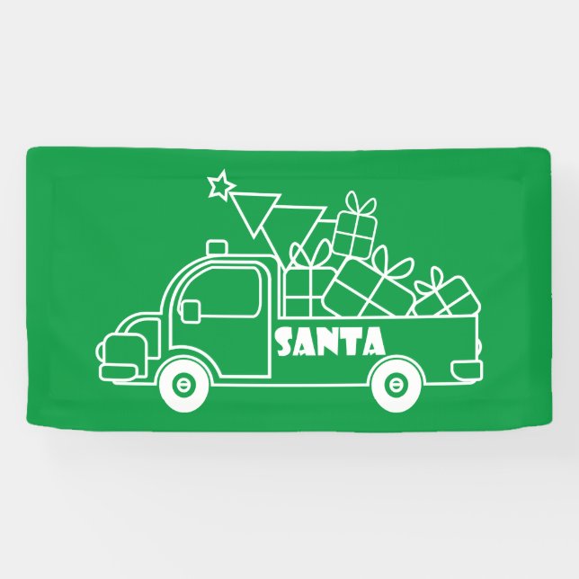 Lona Vista lateral del camión de Navidades de esquema (Horizontal)