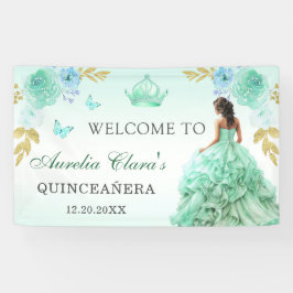 Lona Vistazo de la princesa verde de la menta Quinceañe