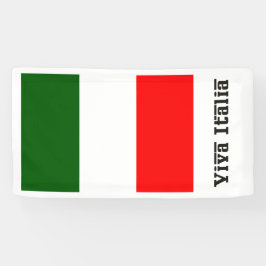 Lona Viva Italia y bandera italiana