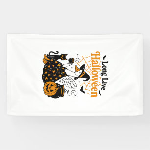 Lona Viva la Bruja del Ganso de Halloween