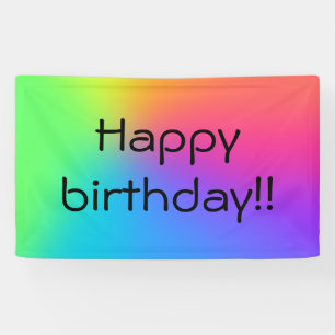 Lona Vivid Rainbow Ombre Birday Party