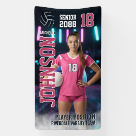 Lona Volleyball Player Senior Night Photo Futuristic