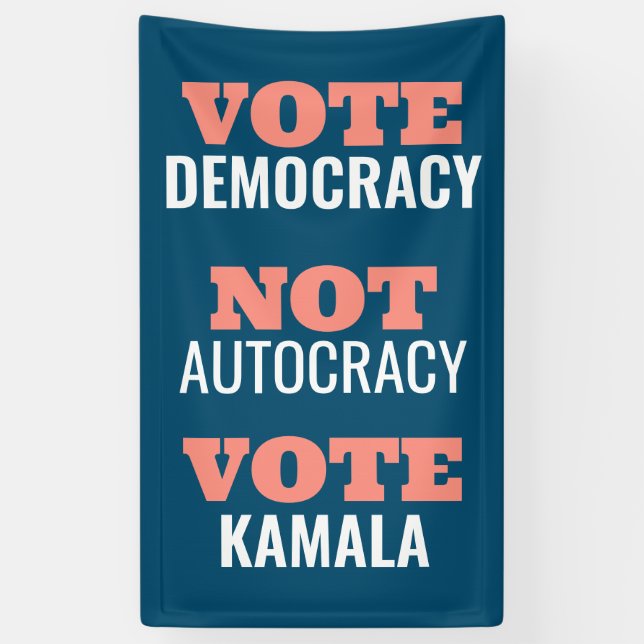 Lona Vota por Kamala, no por autocracia personalizada (Vertical)