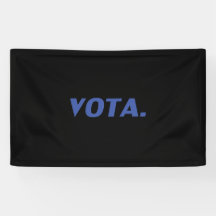Vota vota en español azul negro y moderno político