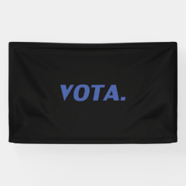 Lona Vota vota en español azul negro y moderno político