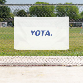 Lona Vota vota en español blanco blanco y moderno polít