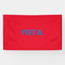 Vota vota en español político moderno azul rojo