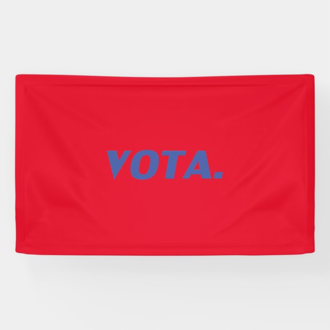 Lona Vota vota en español político moderno azul rojo  (Horizontal)