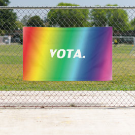 Lona vota vote en español color arcoiris lgbt orgullo g