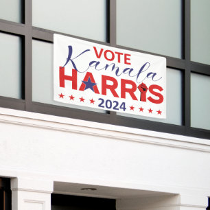 Lona Votación Kamala Harris 2024 La democracia está en