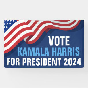 Lona Votar a Kamala Harris por el presidente 2024 Blue